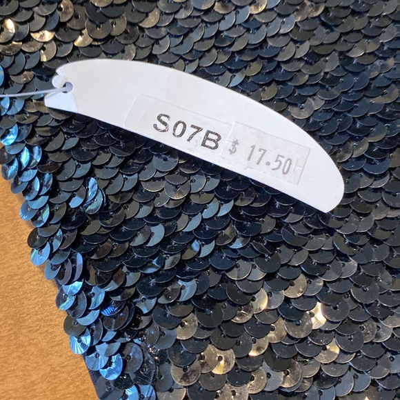 NWT Black sequened bandeau One Size Fits All (most) - Picture 2 of 6